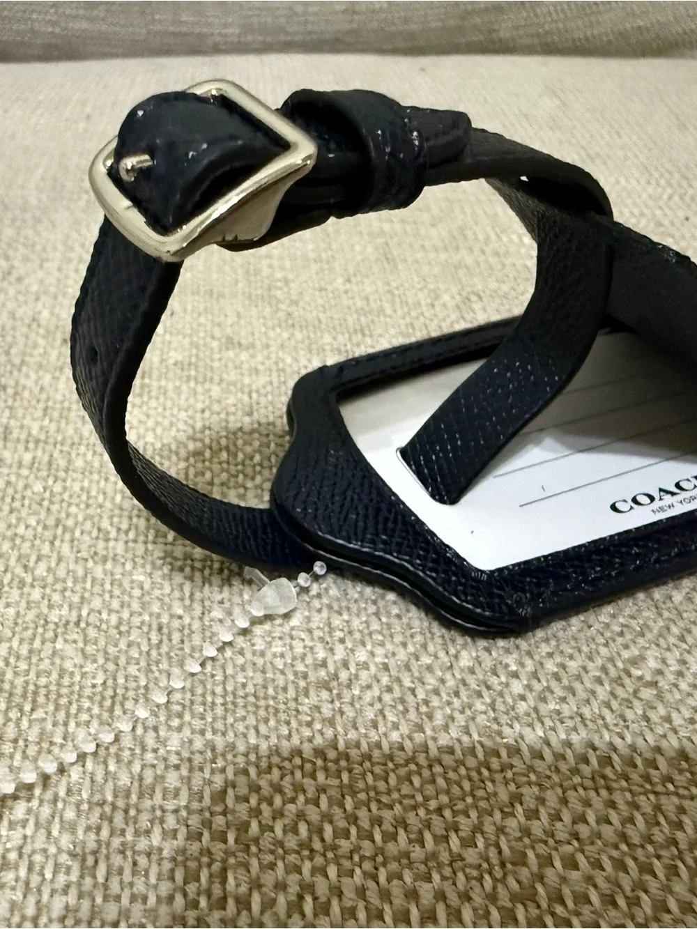 Coach Glitter Luggage Tag in Navy Blue